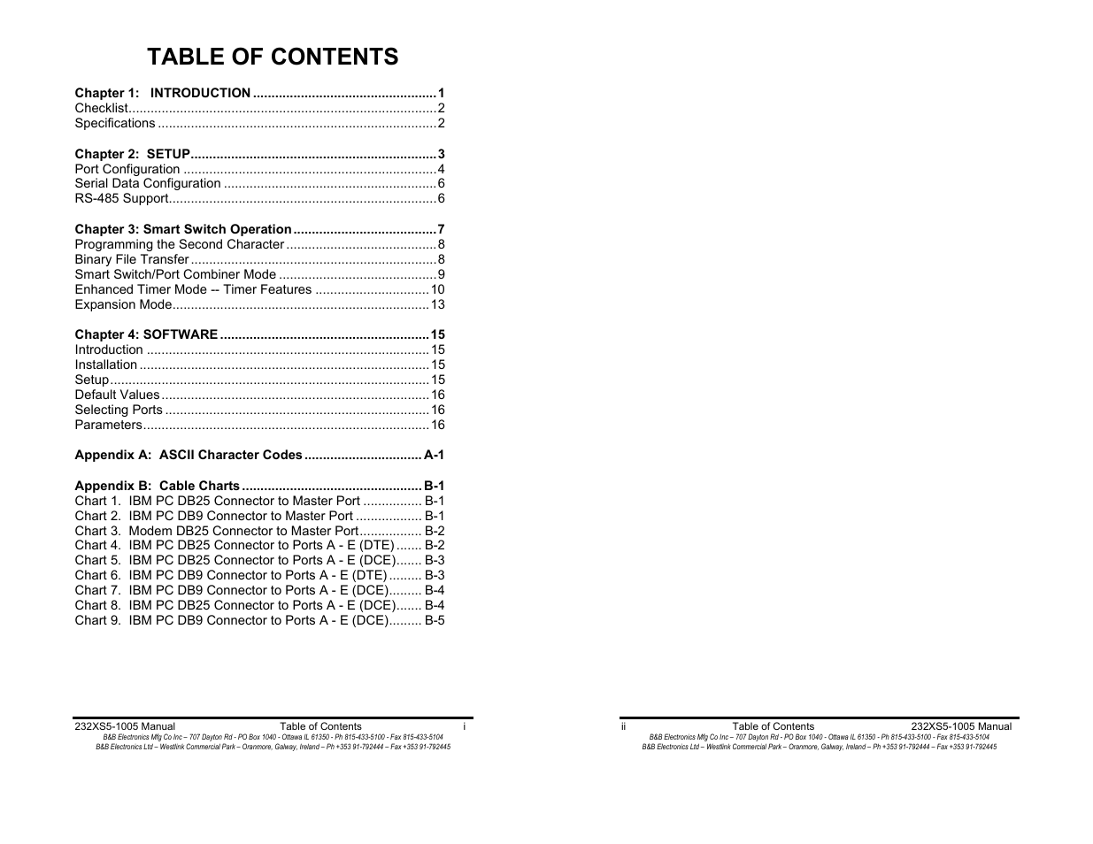 B&B Electronics 232XS5 User Manual | Page 2 / 15
