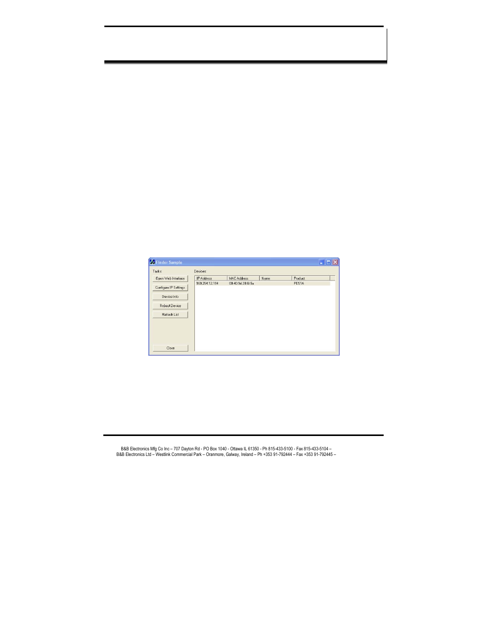 B&B Electronics Mini POE Ethernet to RS-232 Converter PESV1A User Manual | Page 23 / 60