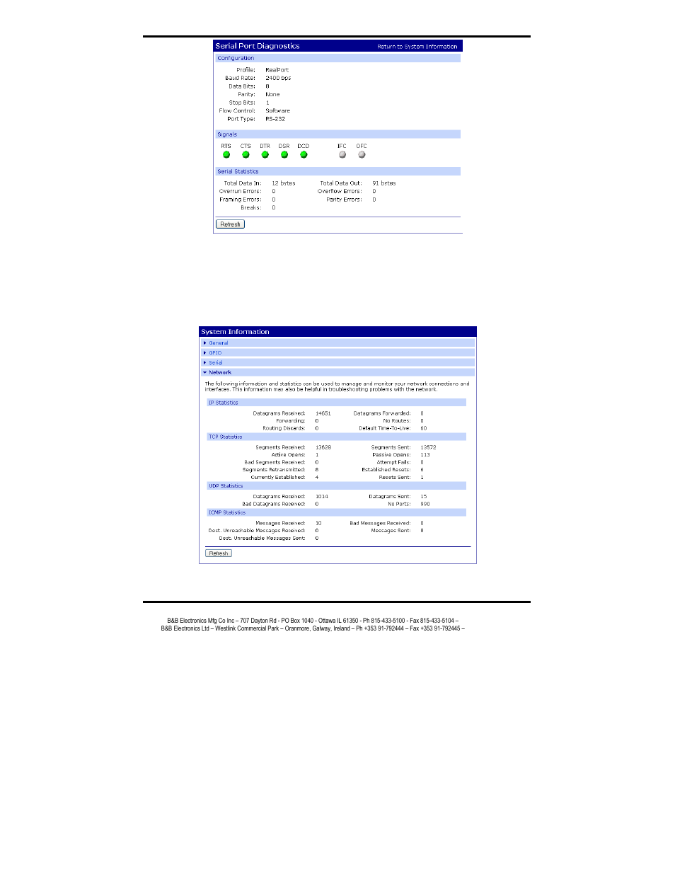 Network | B&B Electronics Mini POE Ethernet to RS-232 Converter PESV1A User Manual | Page 43 / 60