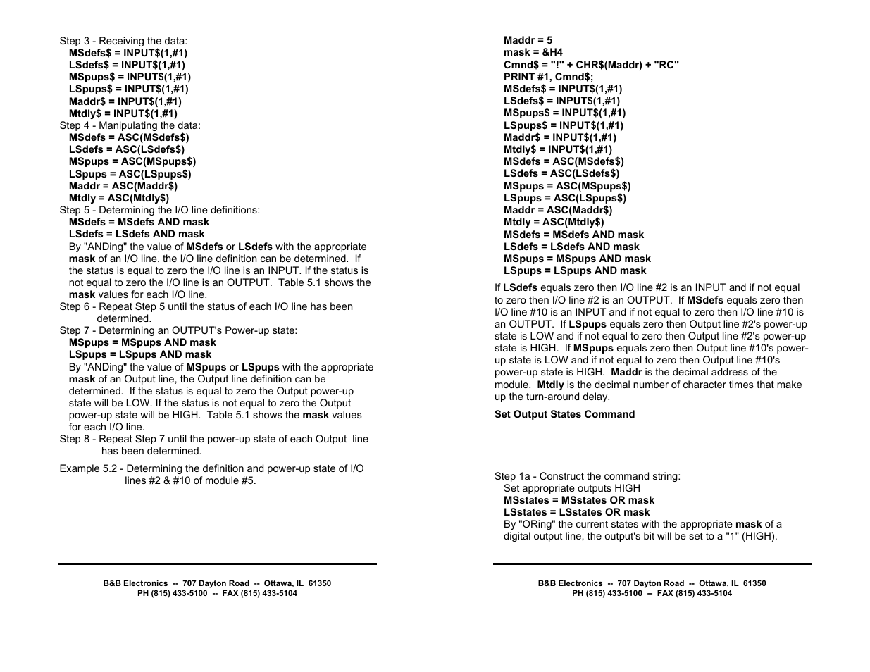 B&B Electronics RS-485 Digital I/O Module 485SDD16 User Manual | Page 14 / 28