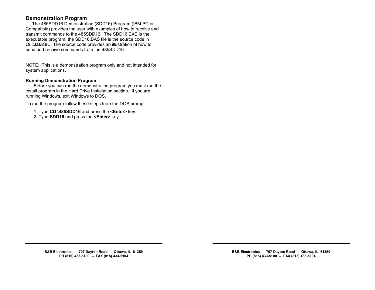 B&B Electronics RS-485 Digital I/O Module 485SDD16 User Manual | Page 17 / 28