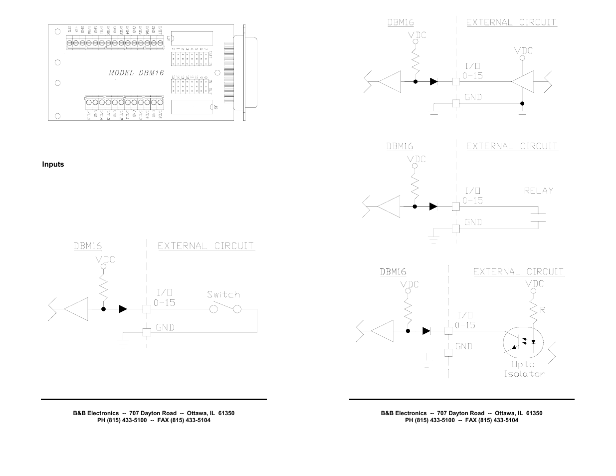 B&B Electronics RS-485 Digital I/O Module 485SDD16 User Manual | Page 24 / 28