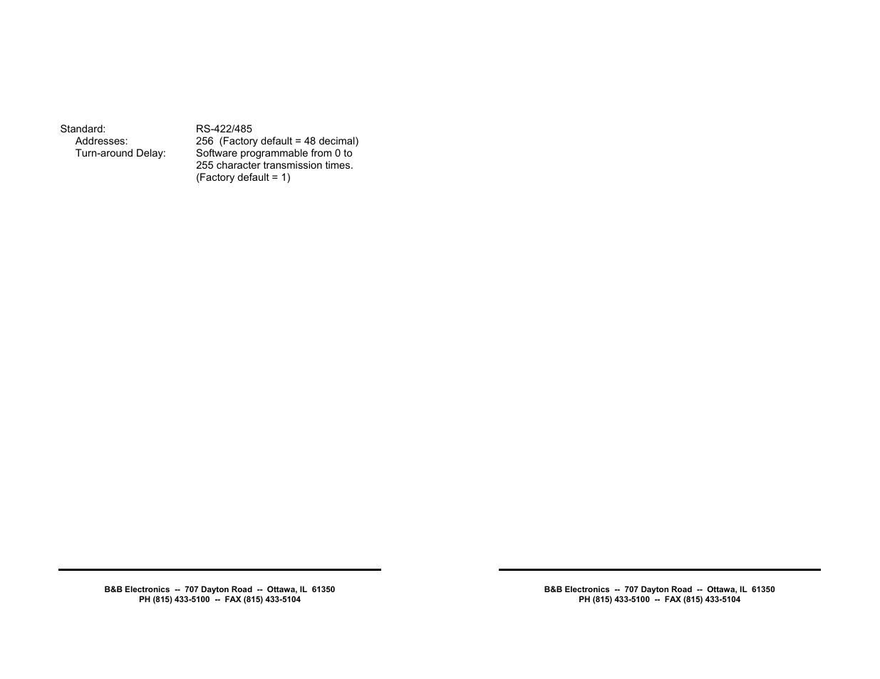 B&B Electronics RS-485 Digital I/O Module 485SDD16 User Manual | Page 4 / 28