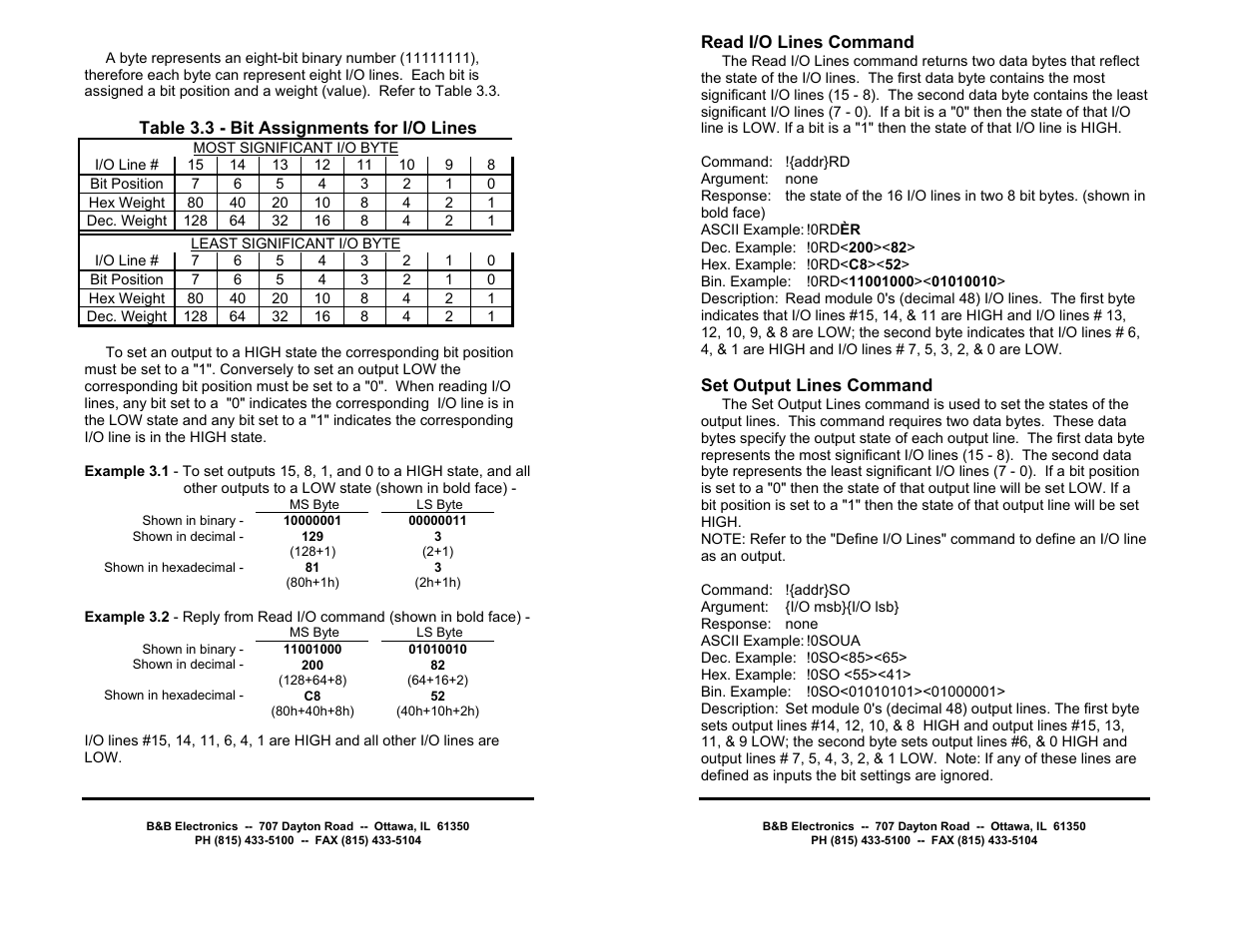 B&B Electronics RS-485 Digital I/O Module 485SDD16 User Manual | Page 8 / 28