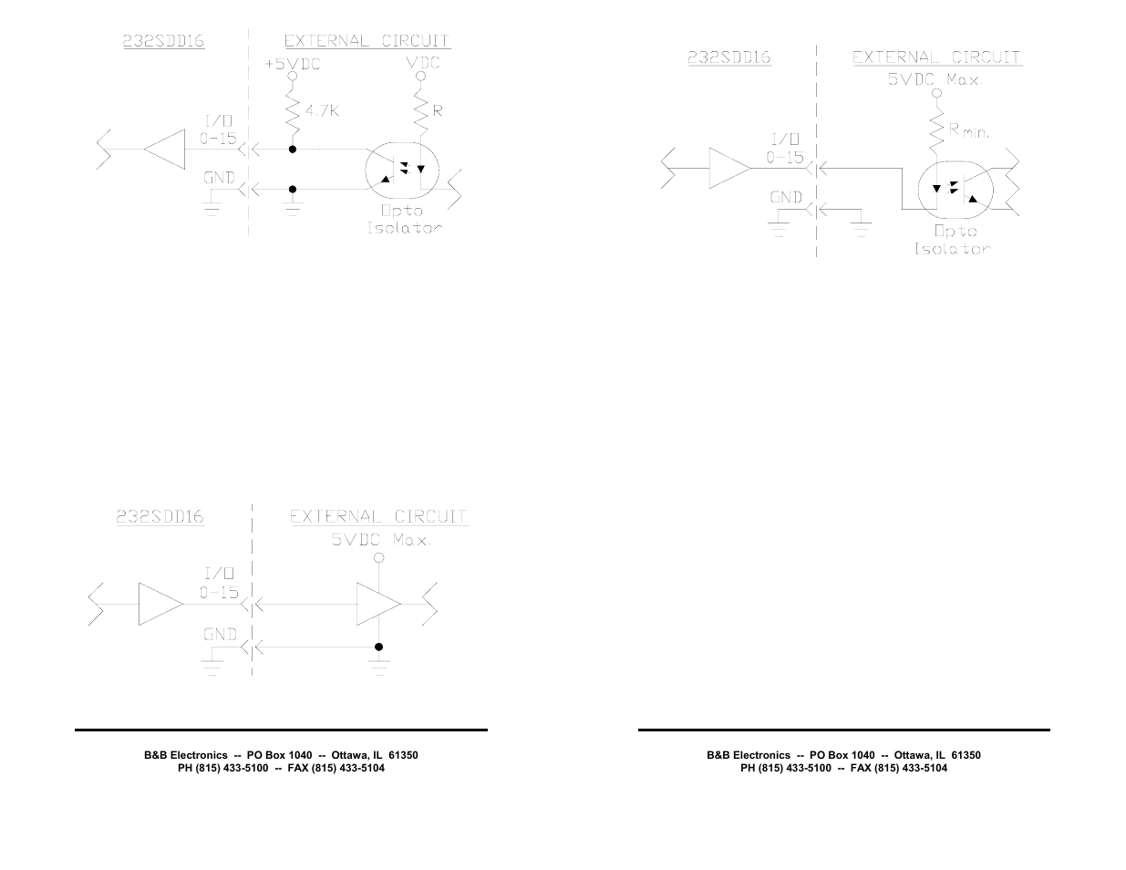 B&B Electronics RS-232 Digital I/O Module 232SDD16 User Manual | Page 12 / 27