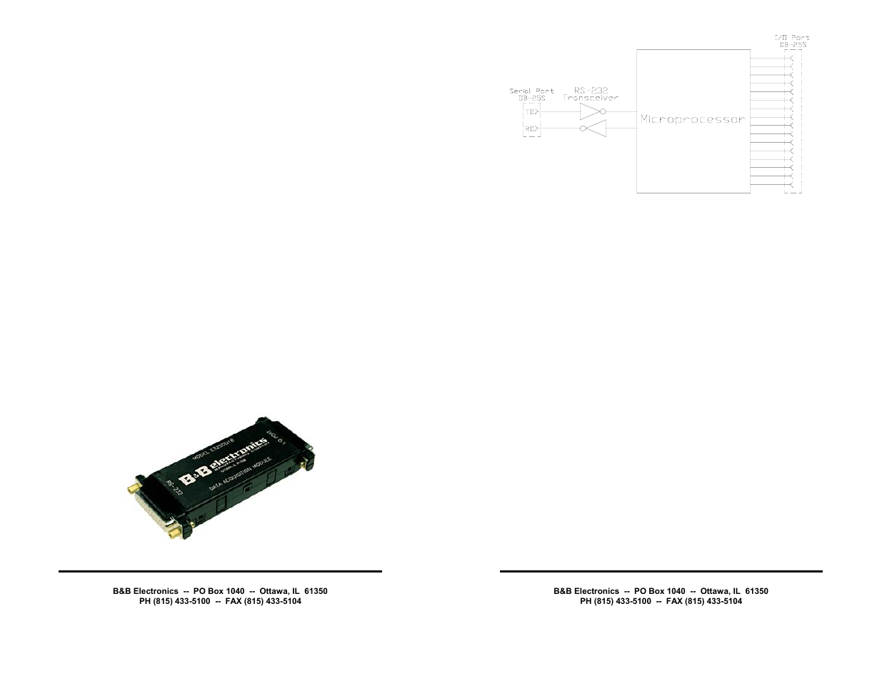 Chapter 1- introduction | B&B Electronics RS-232 Digital I/O Module 232SDD16 User Manual | Page 3 / 27