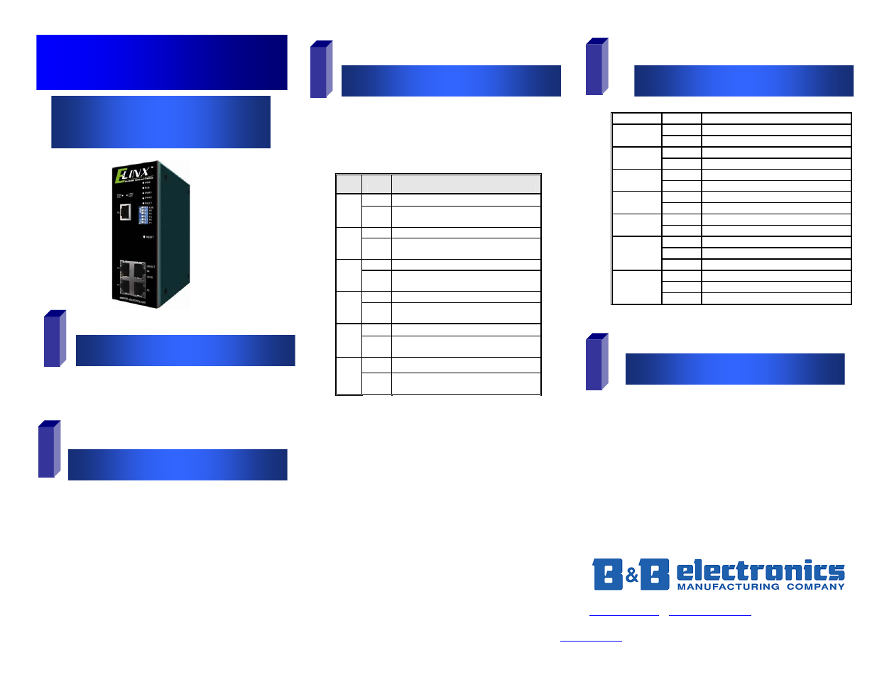 B&B Electronics EIR505 Series User Manual | 2 pages