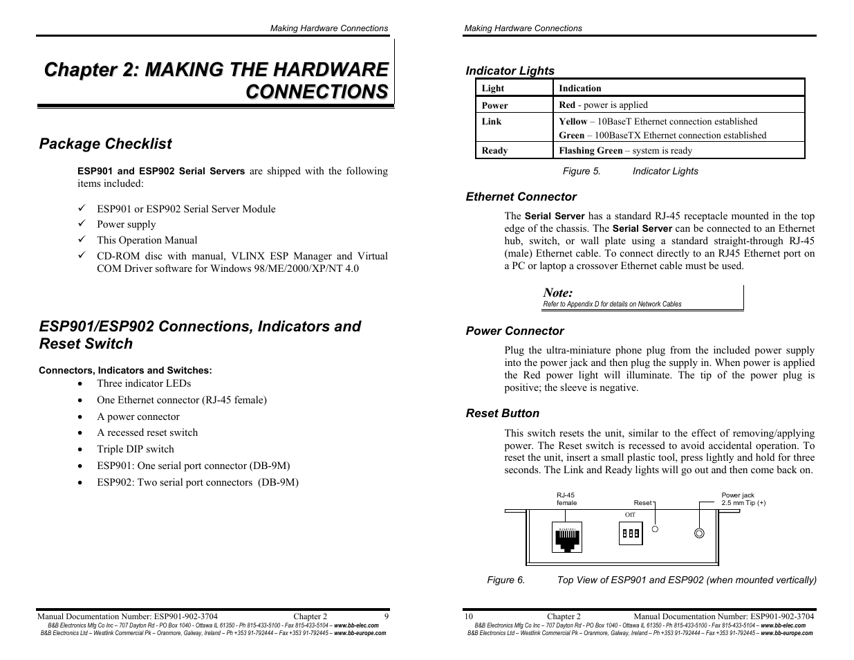 B&B Electronics Vlinx Serial Servers ESP902E User Manual | Page 10 / 47