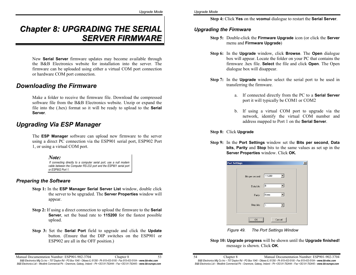 B&B Electronics Vlinx Serial Servers ESP902E User Manual | Page 32 / 47