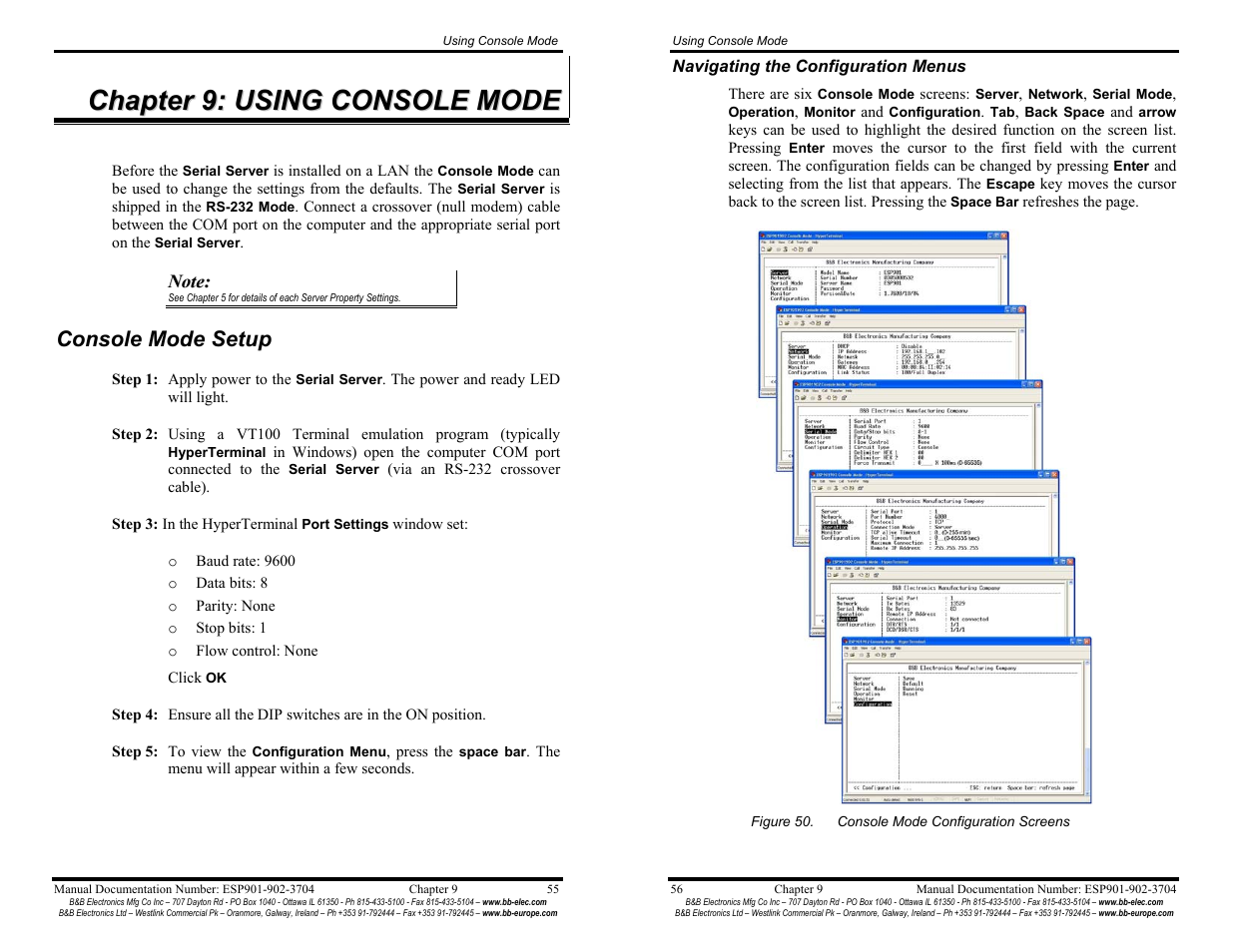 B&B Electronics Vlinx Serial Servers ESP902E User Manual | Page 33 / 47