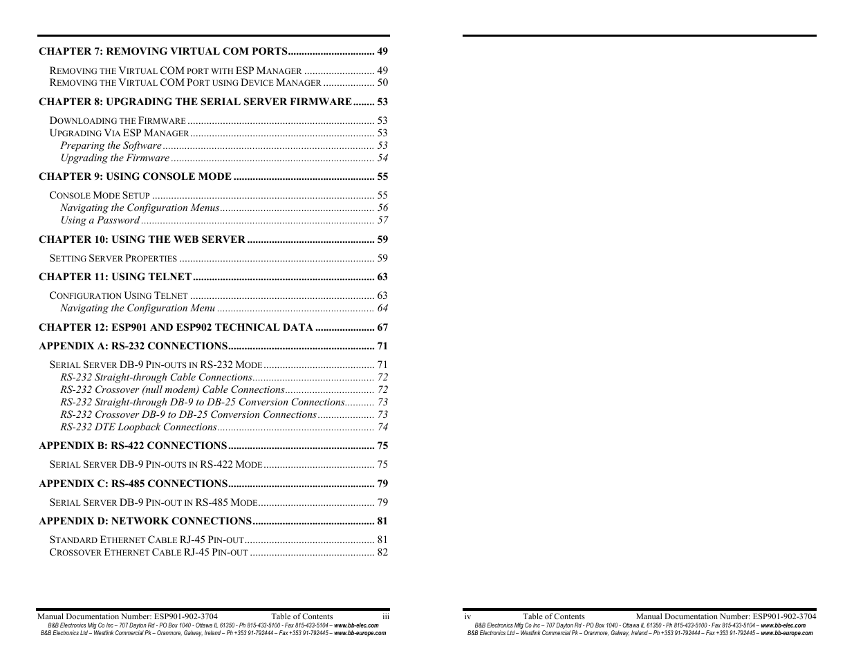 B&B Electronics Vlinx Serial Servers ESP902E User Manual | Page 5 / 47