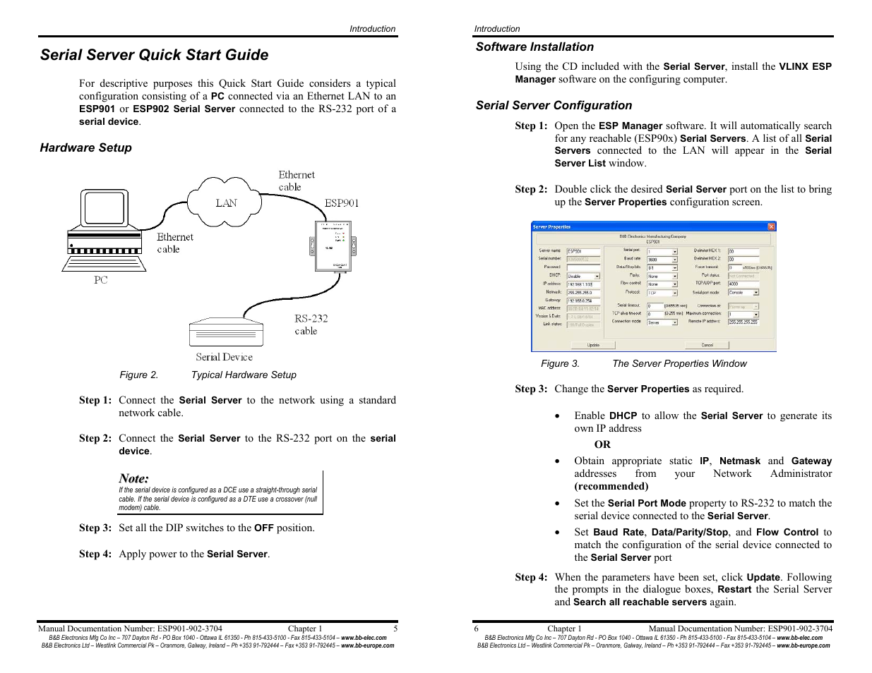 Serial server quick start guide | B&B Electronics Vlinx Serial Servers ESP902E User Manual | Page 8 / 47