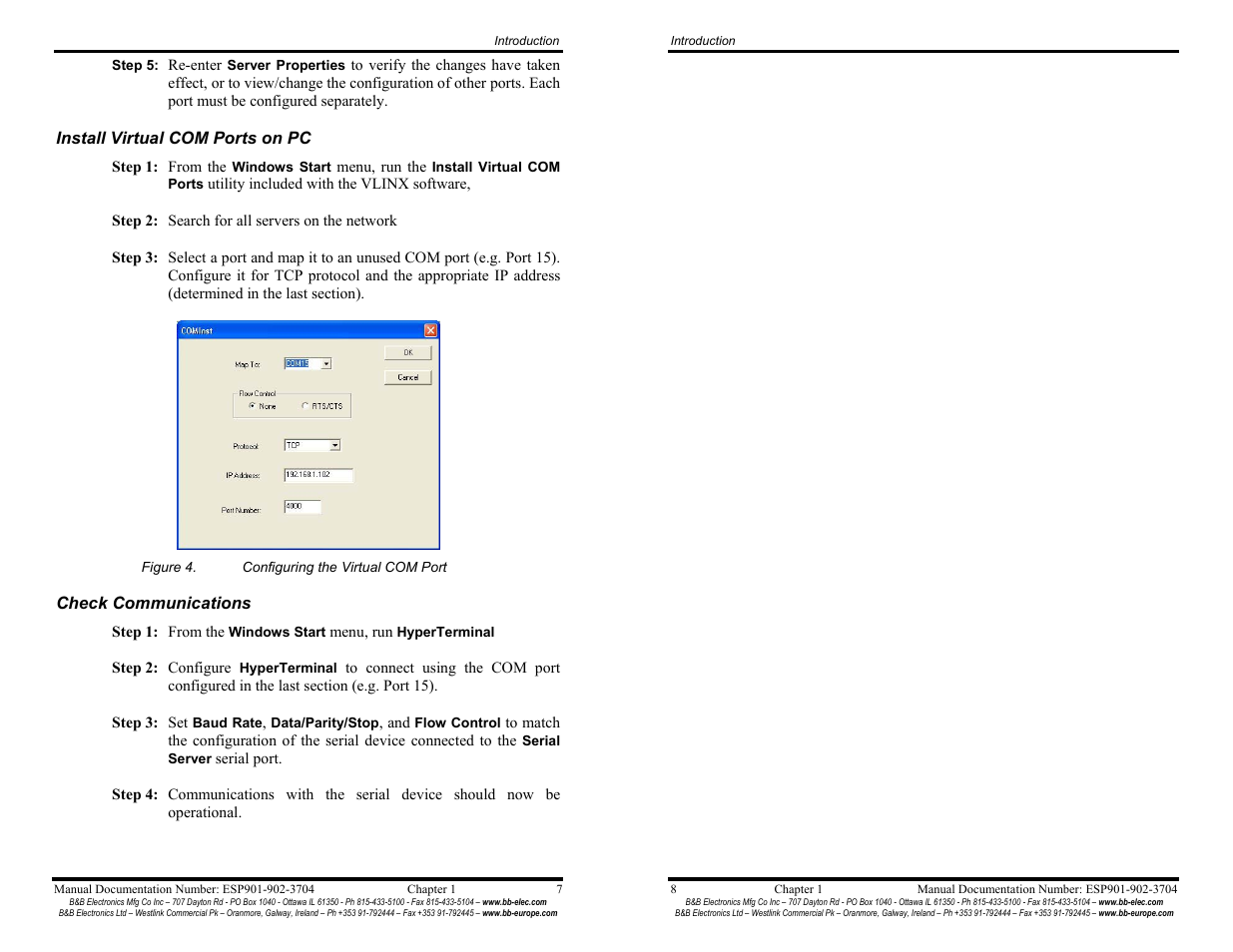 B&B Electronics Vlinx Serial Servers ESP902E User Manual | Page 9 / 47