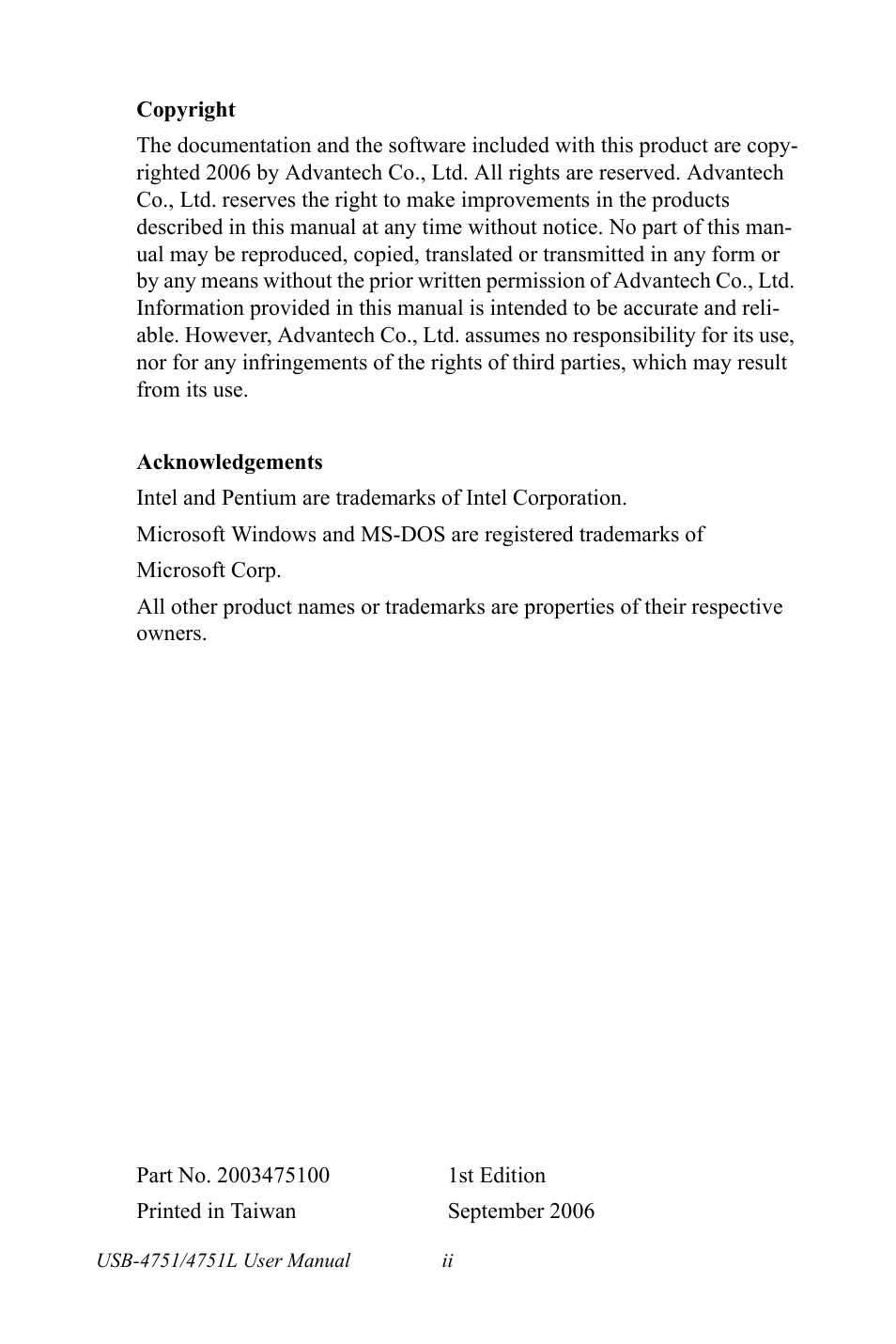 Advantech USB-4751/4751L User Manual | Page 2 / 24