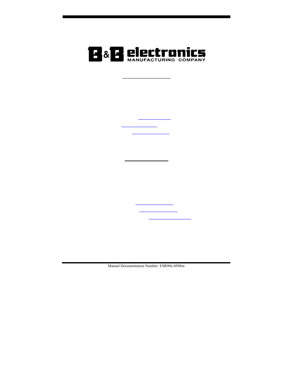 B&B Electronics ESR901 User Manual | Page 3 / 90