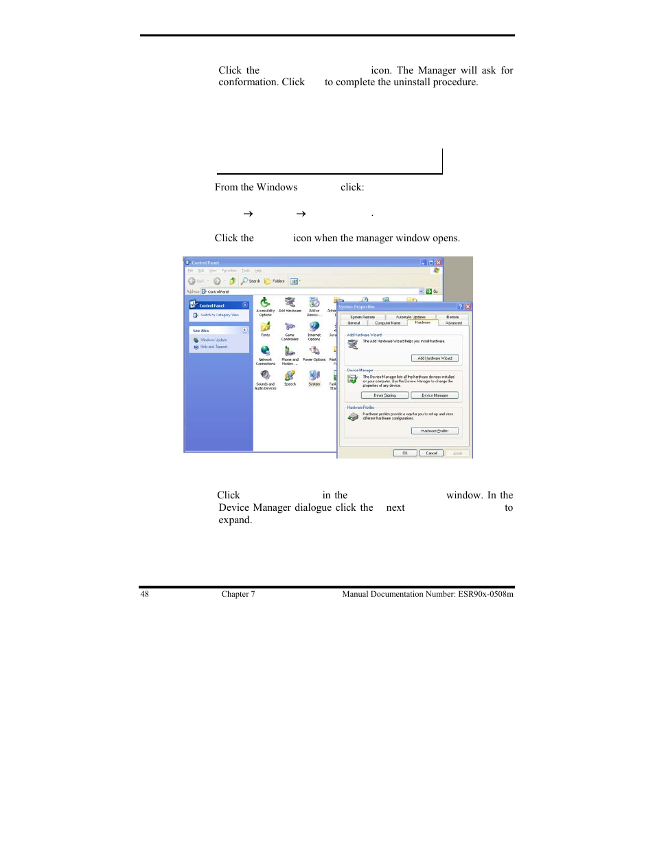 Removing the virtual com port using device manager | B&B Electronics ESR901 User Manual | Page 58 / 90