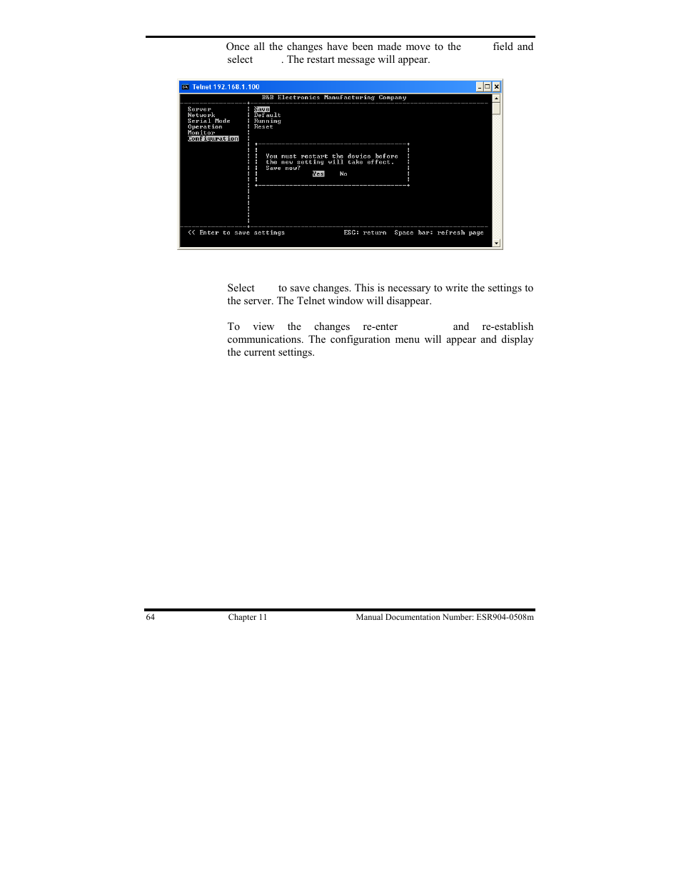 B&B Electronics ESR901 User Manual | Page 74 / 90