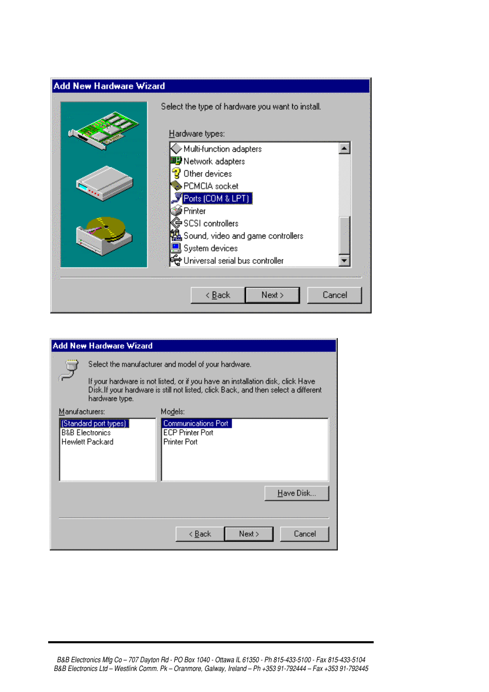 B&B Electronics RS-232/422/485 Serial Card CE 3PXCC4A User Manual | Page 13 / 47