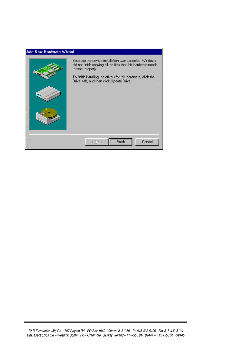B&B Electronics RS-232/422/485 Serial Card CE 3PXCC4A User Manual | Page 14 / 47