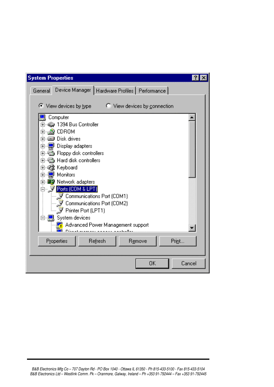 B&B Electronics RS-232/422/485 Serial Card CE 3PXCC4A User Manual | Page 15 / 47
