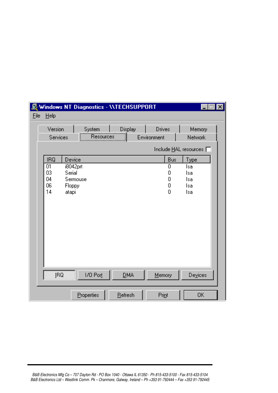 B&B Electronics RS-232/422/485 Serial Card CE 3PXCC4A User Manual | Page 18 / 47