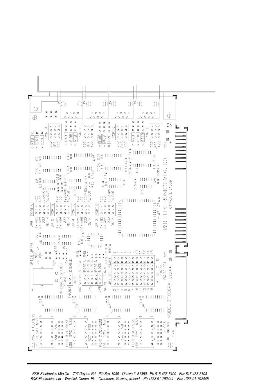 B&B Electronics RS-232/422/485 Serial Card CE 3PXCC4A User Manual | Page 34 / 47