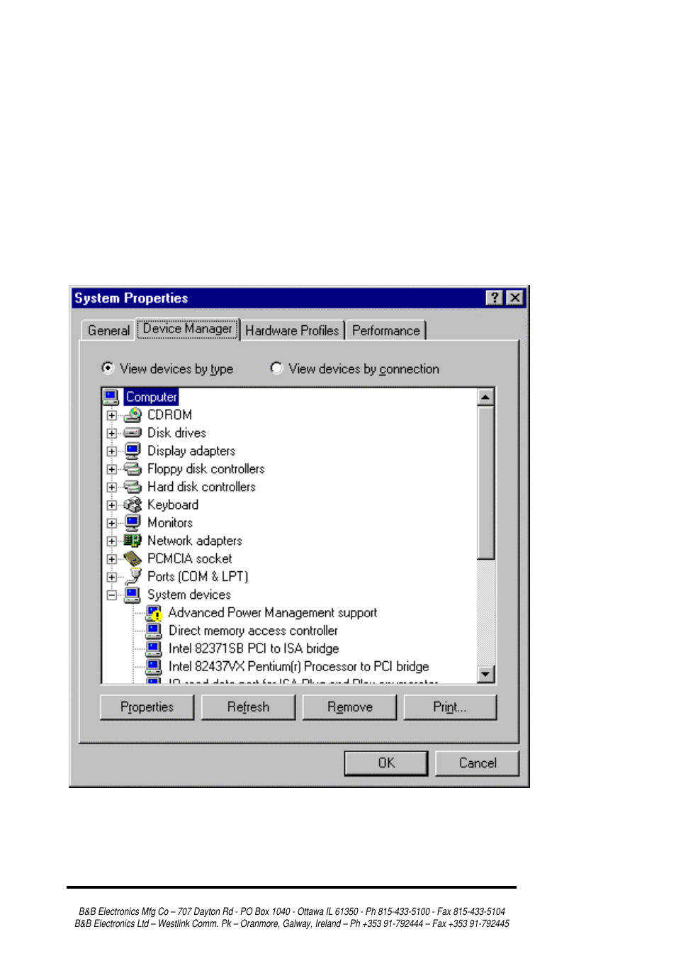 B&B Electronics RS-232/422/485 Serial Card CE 3PXCC4A User Manual | Page 7 / 47