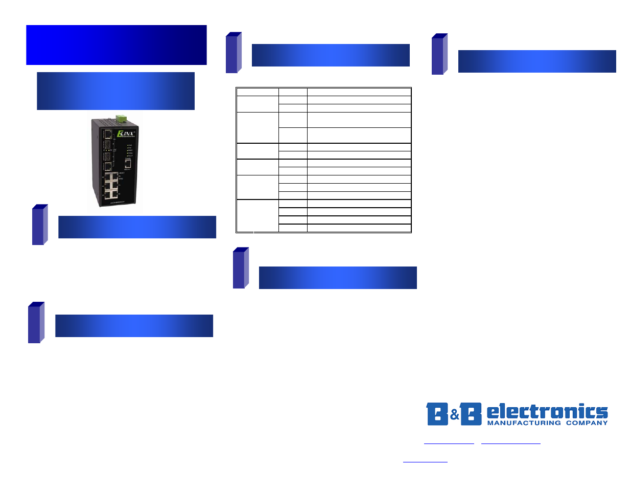 B&B Electronics EIR608 Series User Manual | 2 pages