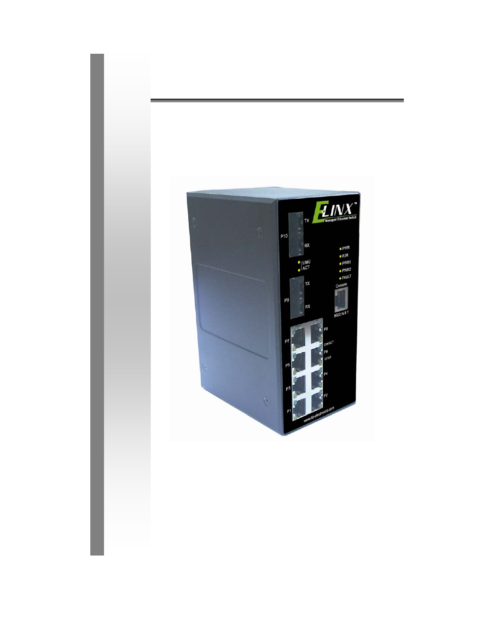 Ten port managed industrial ethernet switches, User manual | B&B Electronics Elinx EIR510-2SC-T User Manual | Page 2 / 107