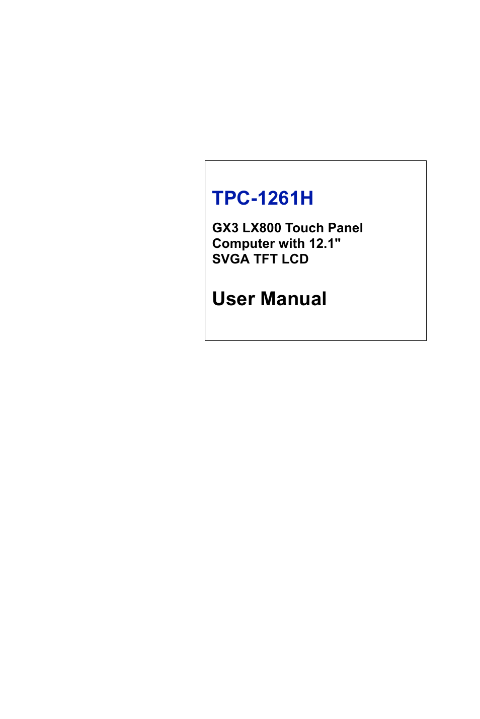 Advantech TPC-1261H User Manual | 106 pages