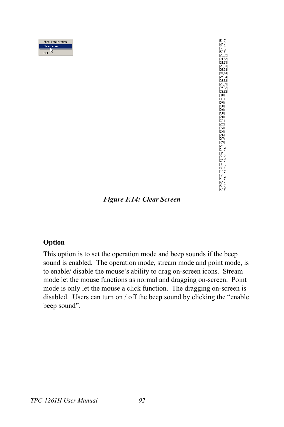 Figure f.14: clear screen, Figure f.14:clear screen | Advantech TPC-1261H User Manual | Page 102 / 106