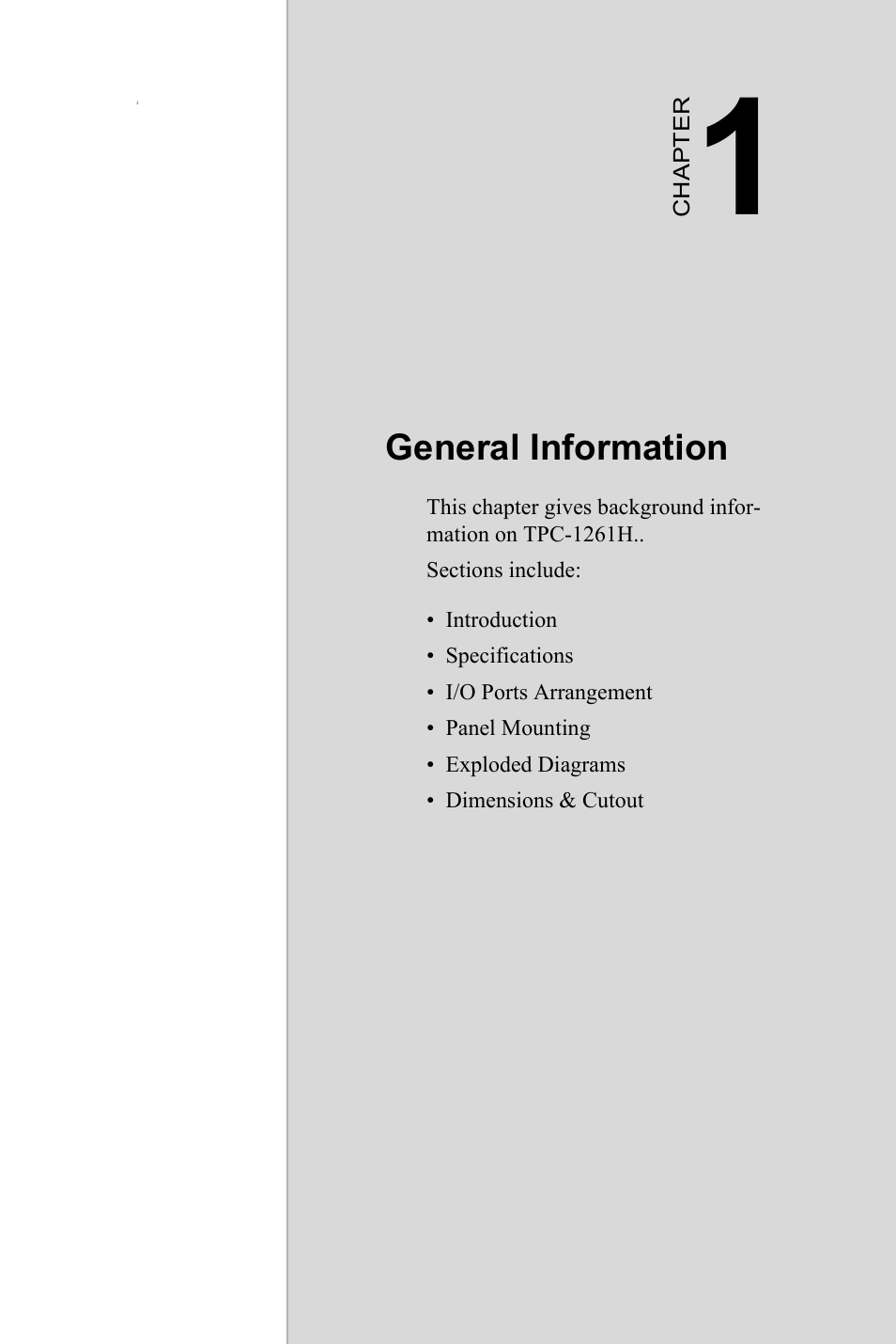 Advantech TPC-1261H User Manual | Page 11 / 106