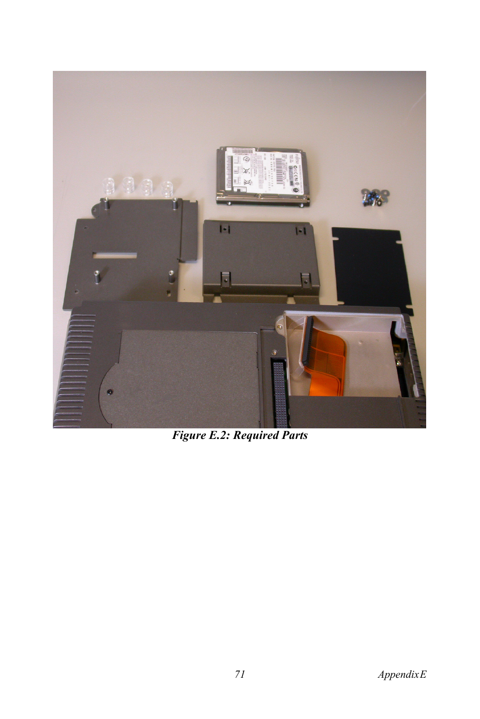 Figure e.2: required parts, Figure e.2:required parts | Advantech TPC-1261H User Manual | Page 81 / 106