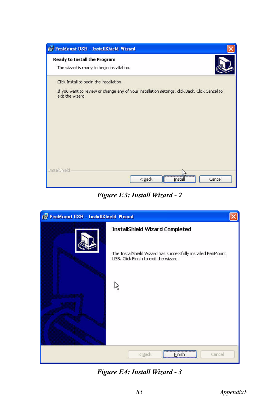 Figure f.3: install wizard - 2, Figure f.4: install wizard - 3 | Advantech TPC-1261H User Manual | Page 95 / 106