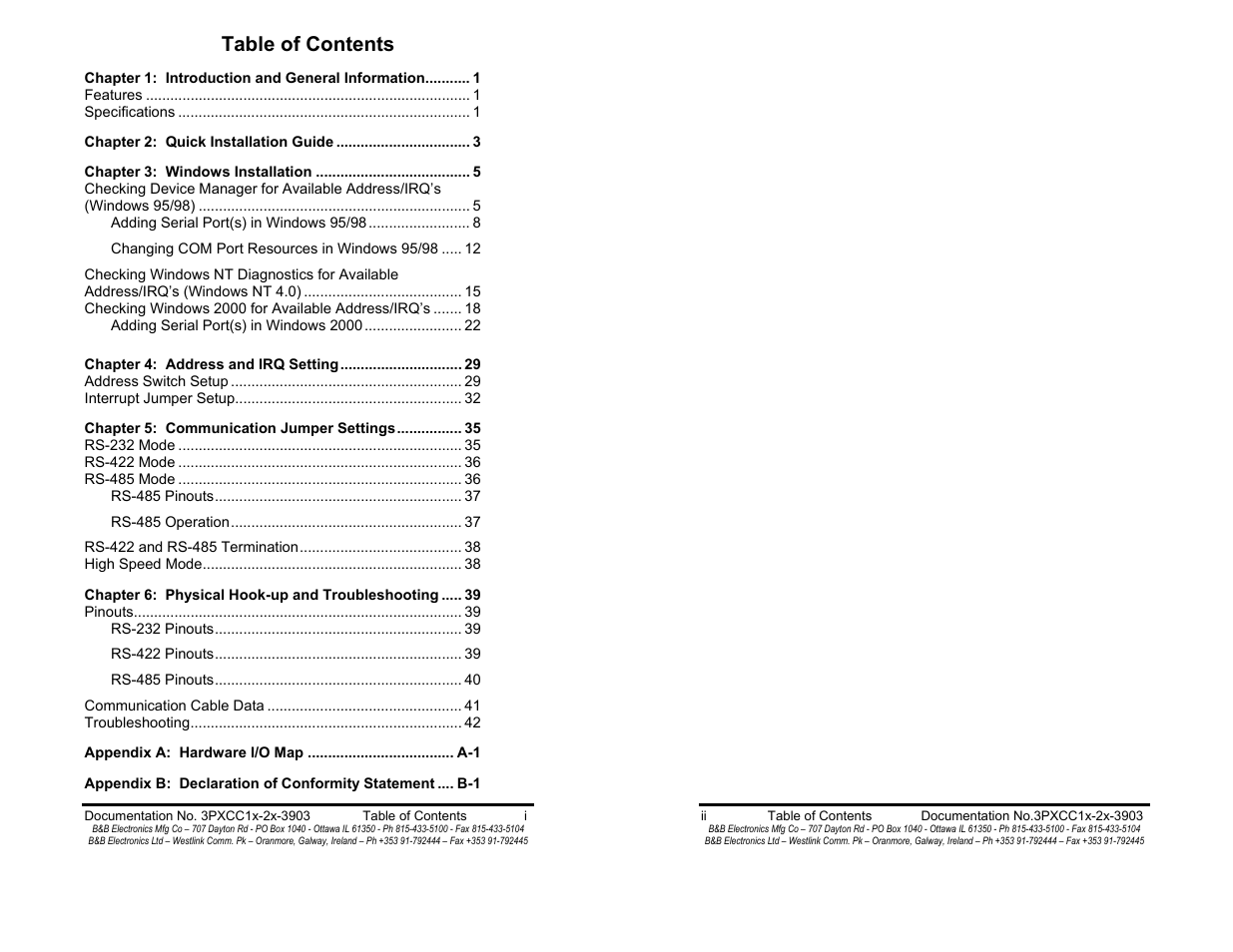 B&B Electronics 3PXCC1A User Manual | Page 2 / 25