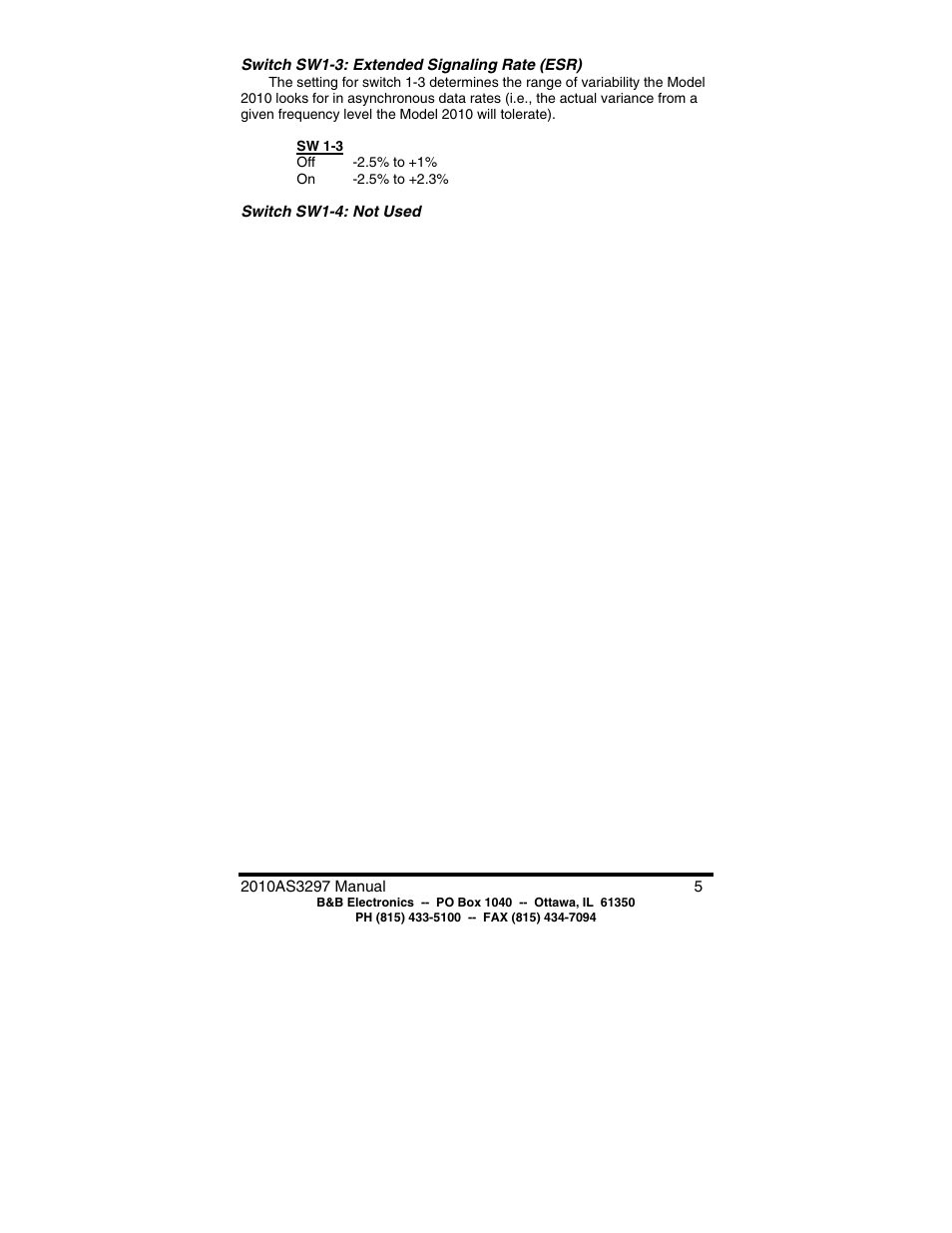 B&B Electronics Asynchronous to Synchronous Converter 2010 User Manual | Page 7 / 12