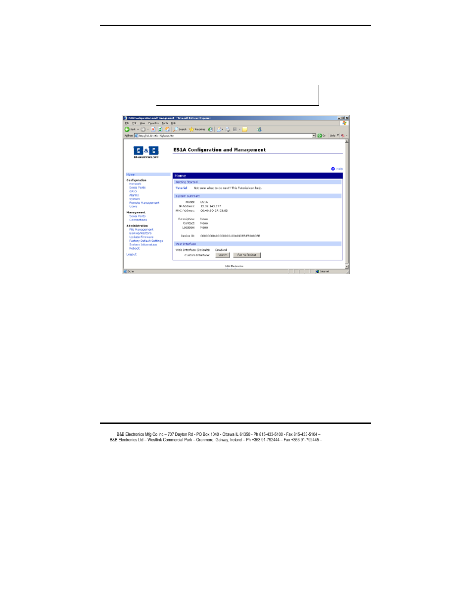 Using tutorial and help, Configuring network settings | B&B Electronics ES1AE User Manual | Page 24 / 53