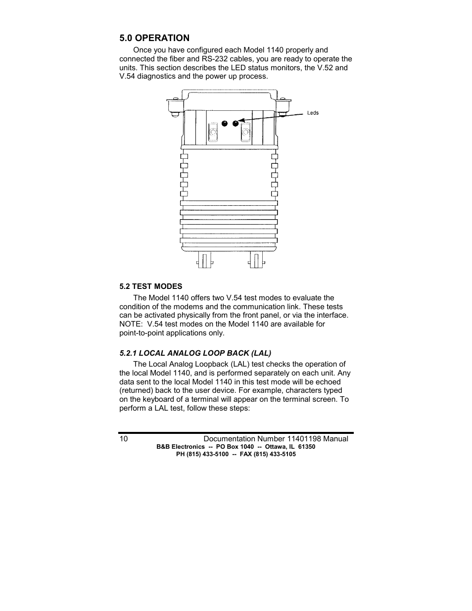 B&B Electronics 1140 User Manual | Page 12 / 16