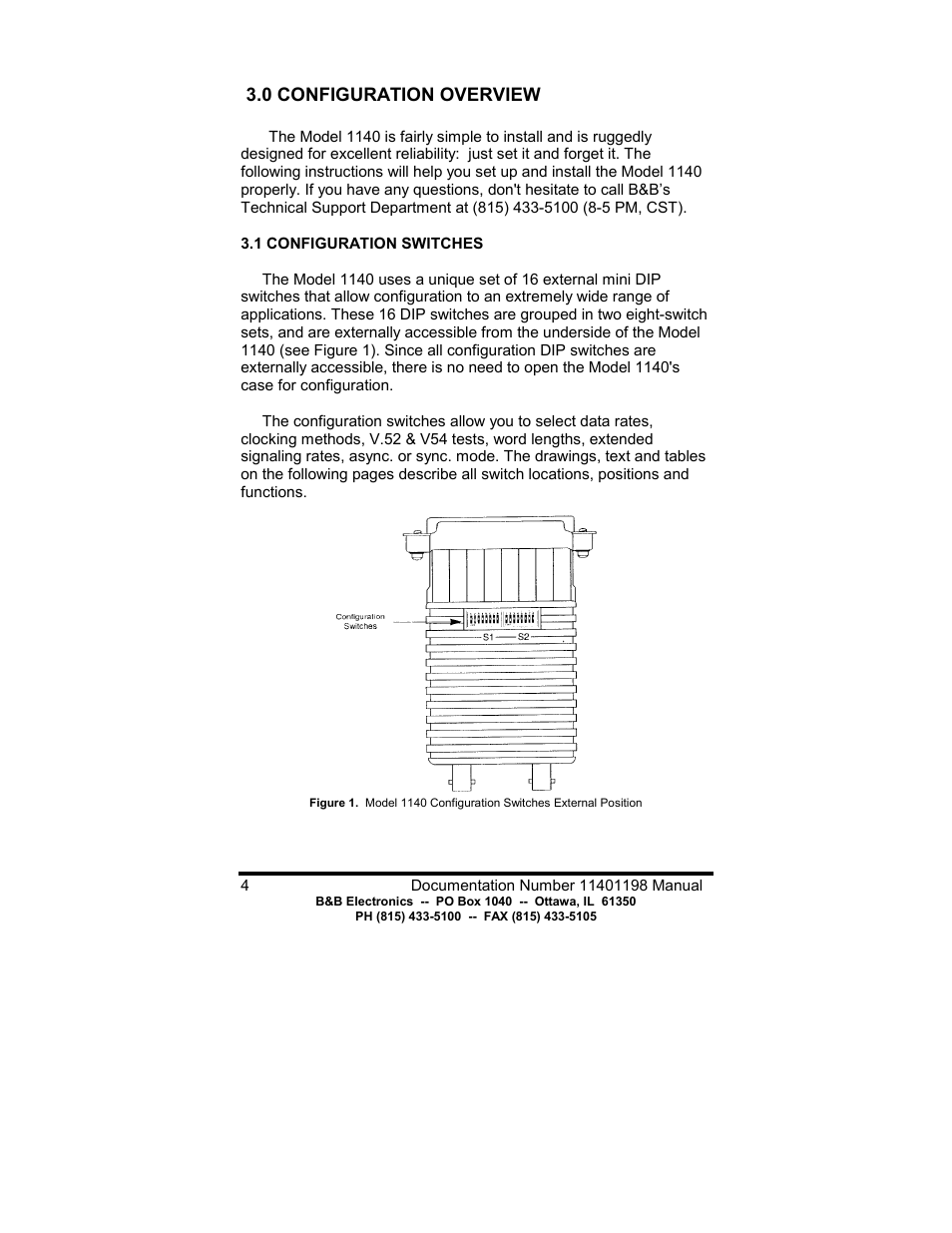 0 configuration overview | B&B Electronics 1140 User Manual | Page 6 / 16