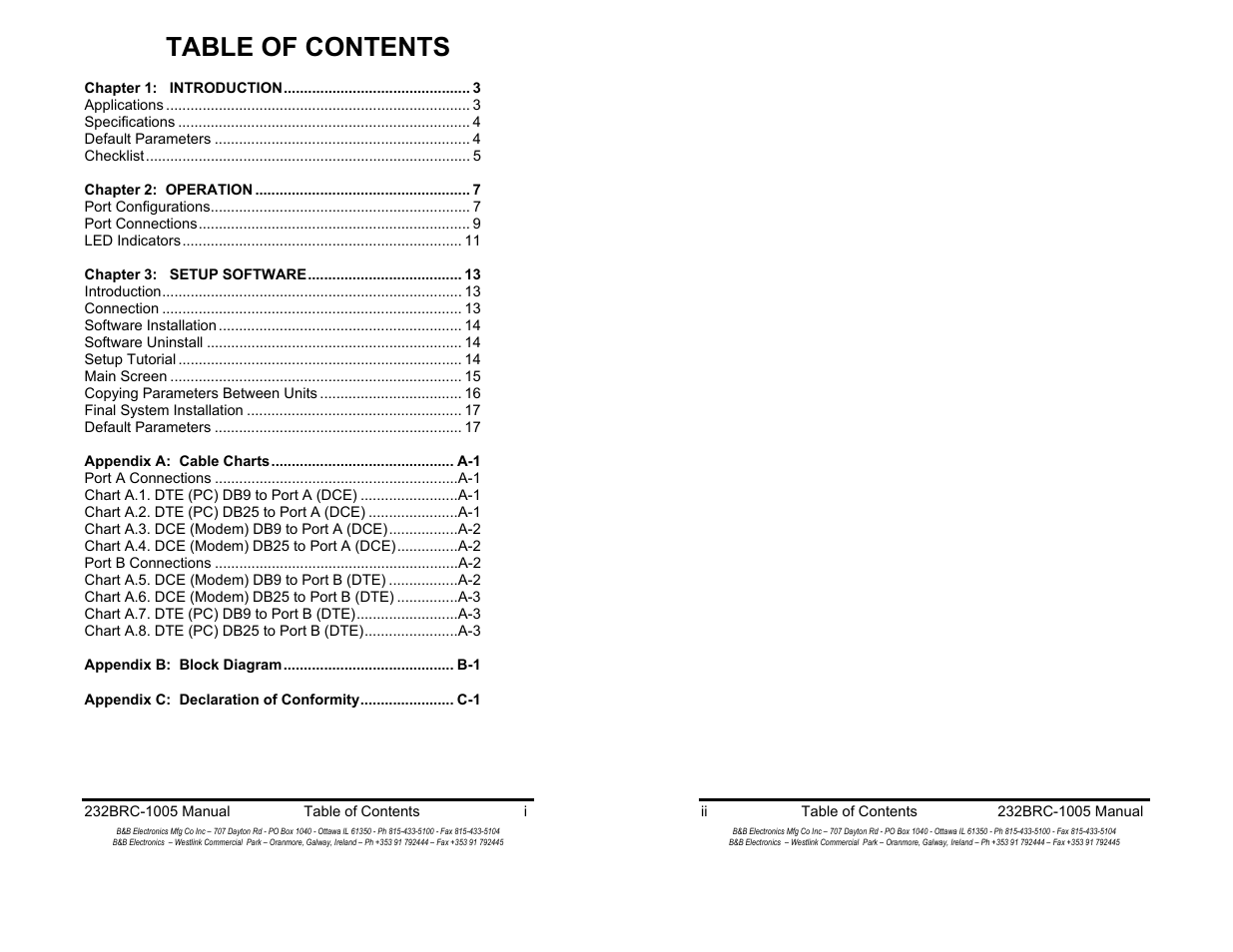 B&B Electronics RS-232 Baud Rate Converter CE 232BRC User Manual | Page 2 / 14