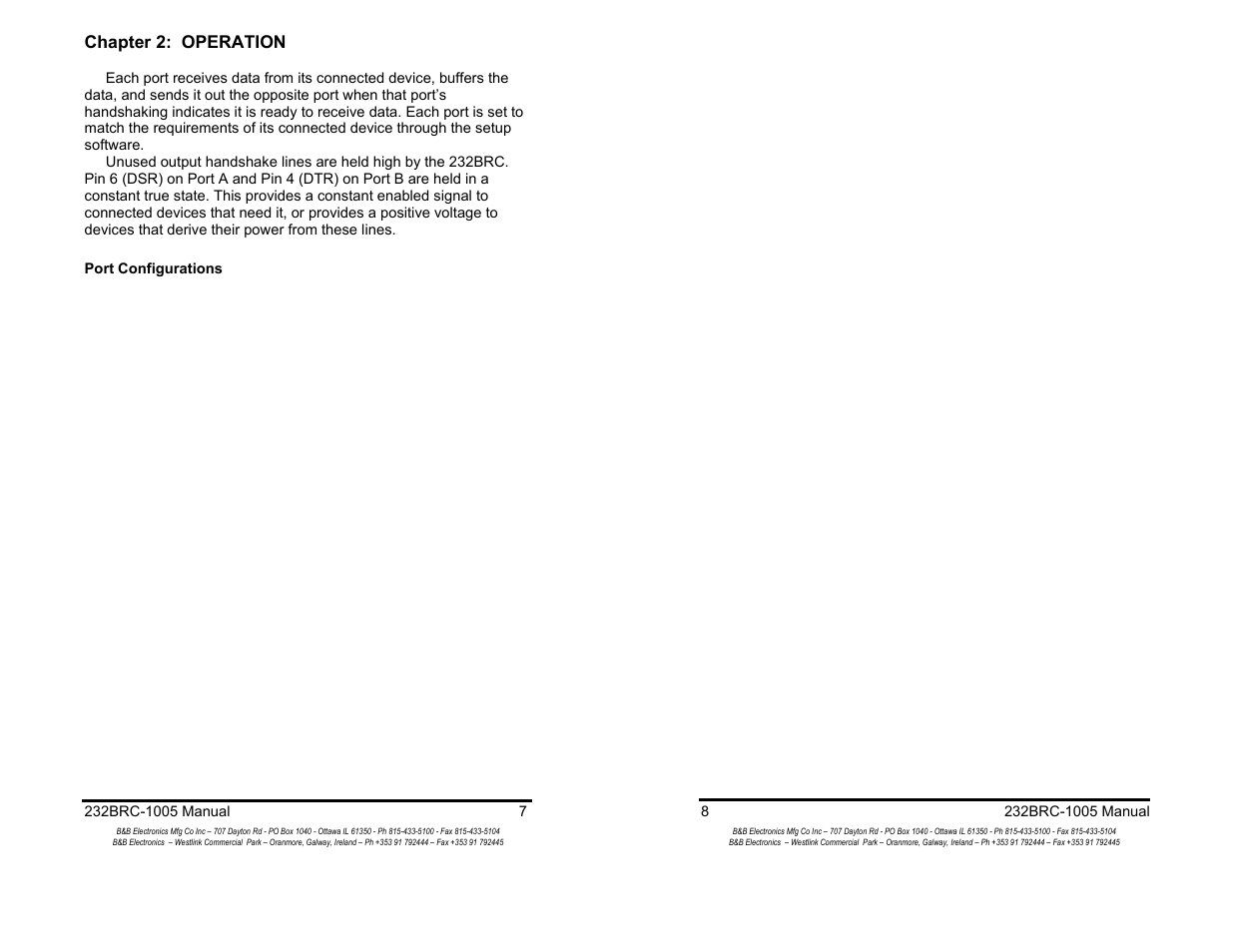 B&B Electronics RS-232 Baud Rate Converter CE 232BRC User Manual | Page 5 / 14