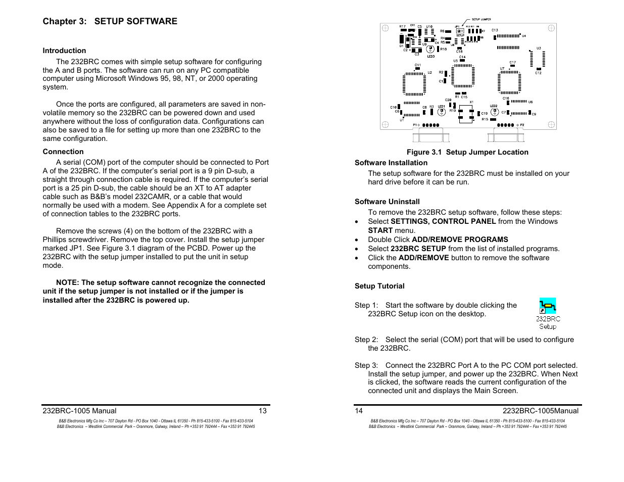 B&B Electronics RS-232 Baud Rate Converter CE 232BRC User Manual | Page 8 / 14