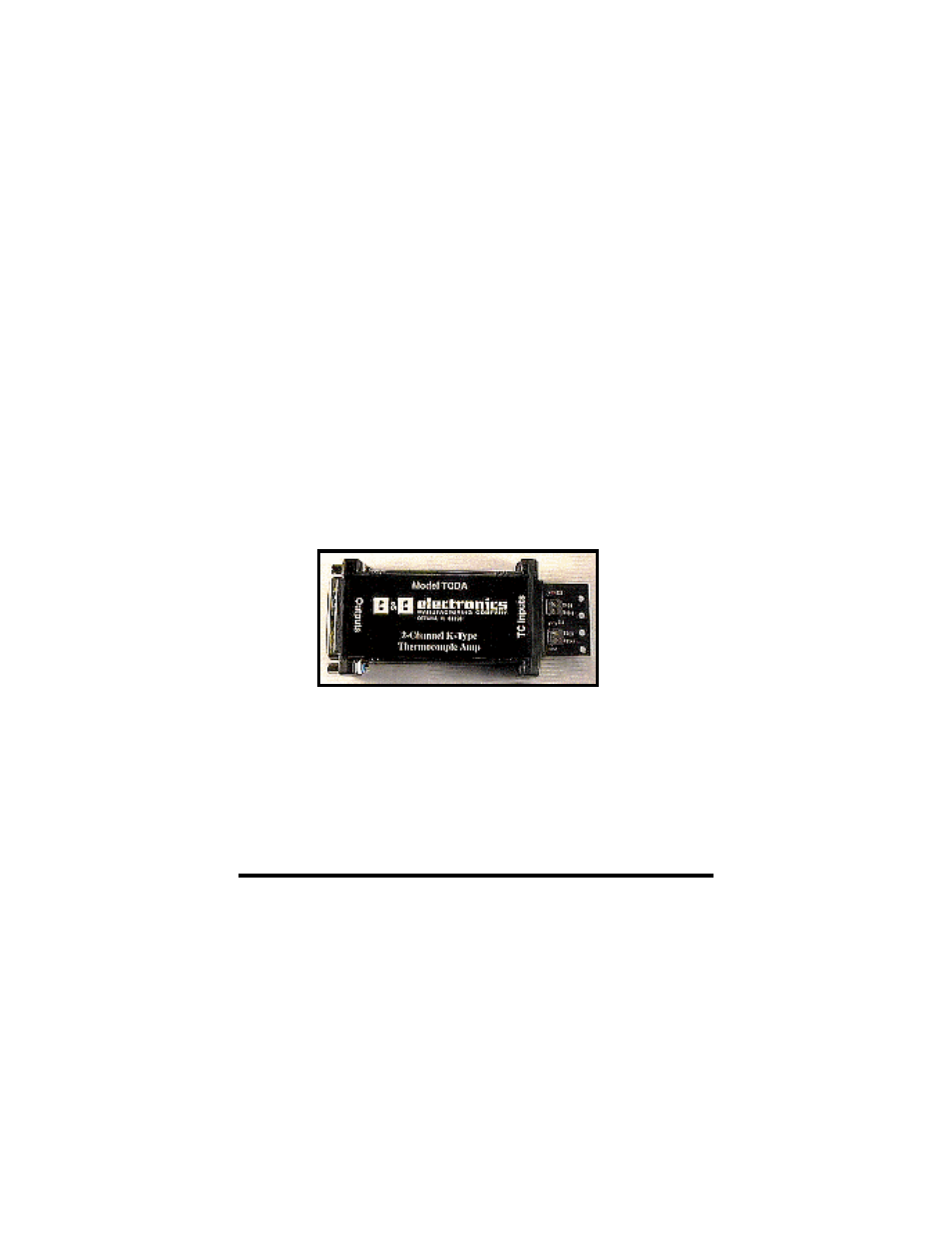 Chapter 1: introduction | B&B Electronics K-TYPE THERMOCOUPLE AMPLIFIER TCDA User Manual | Page 3 / 13