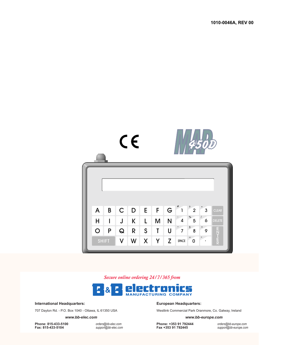 B&B Electronics MAP450D User Manual | 20 pages