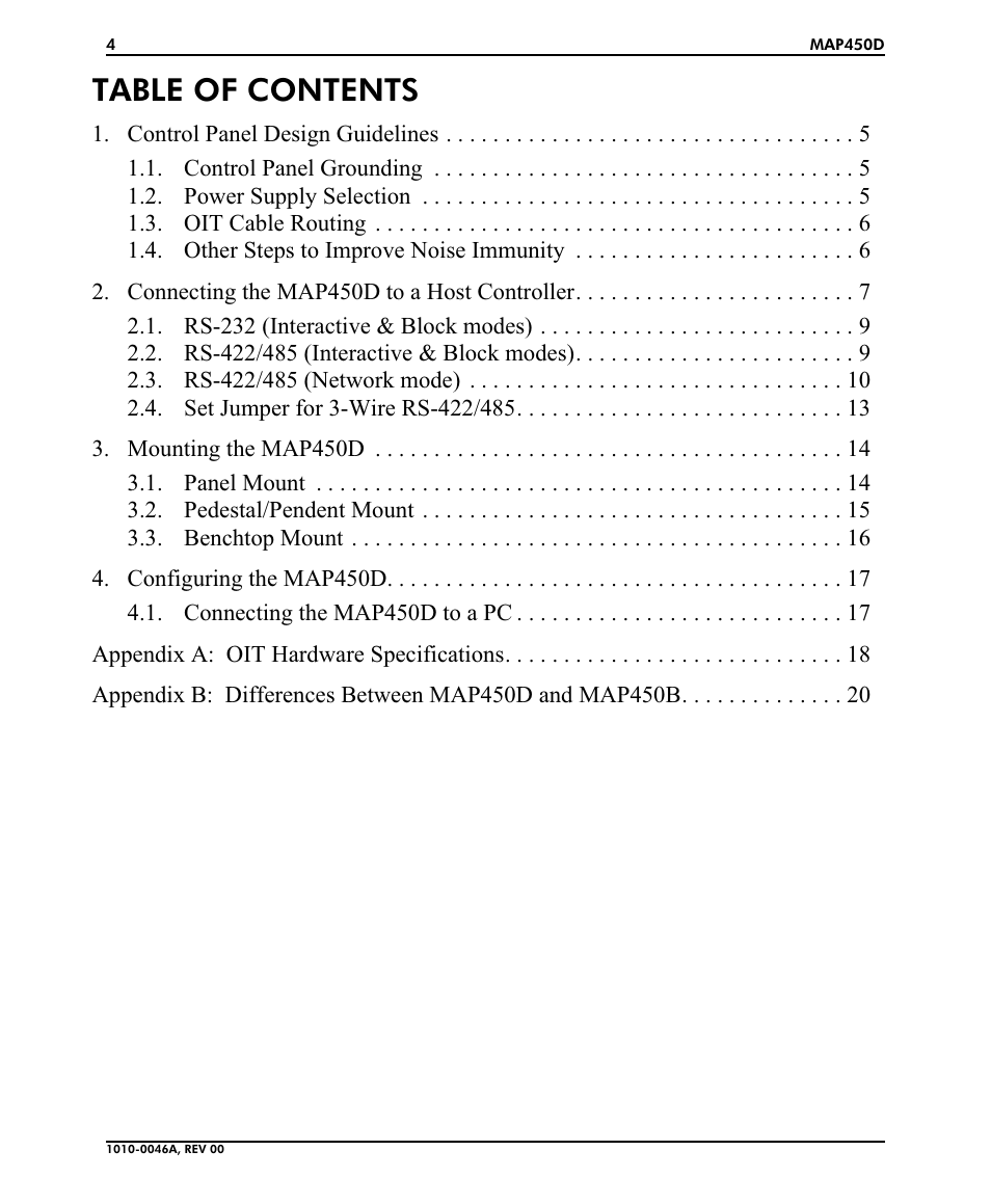 B&B Electronics MAP450D User Manual | Page 4 / 20