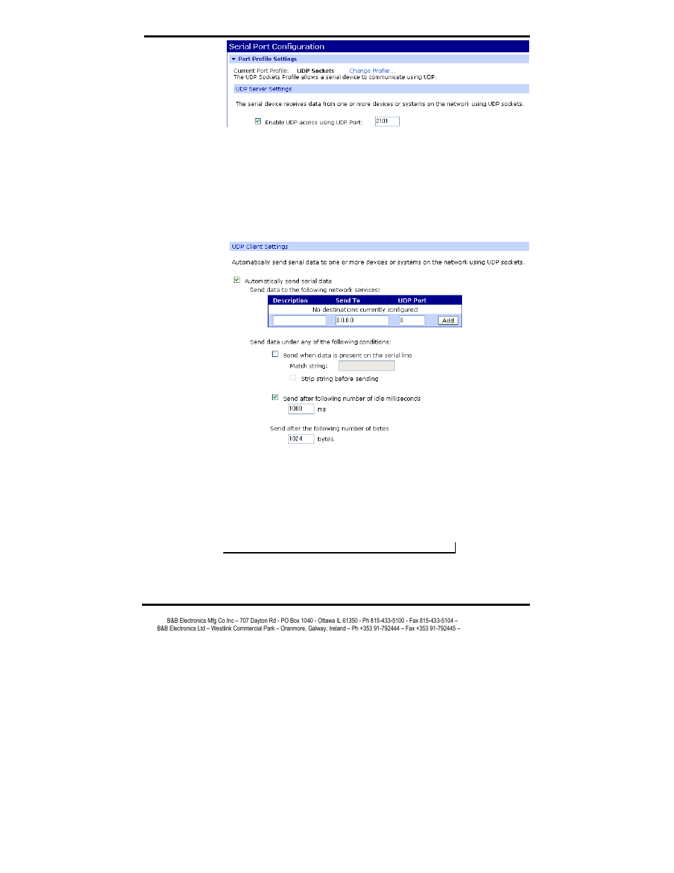 B&B Electronics RS-232 to Ethernet Converter ES1A User Manual | Page 31 / 54