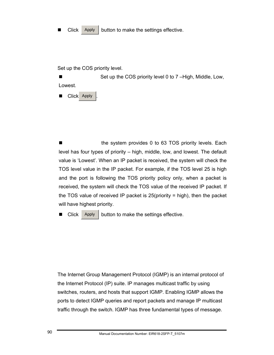 Igmp configuration | B&B Electronics EIR618-2SFP-T User Manual | Page 102 / 116