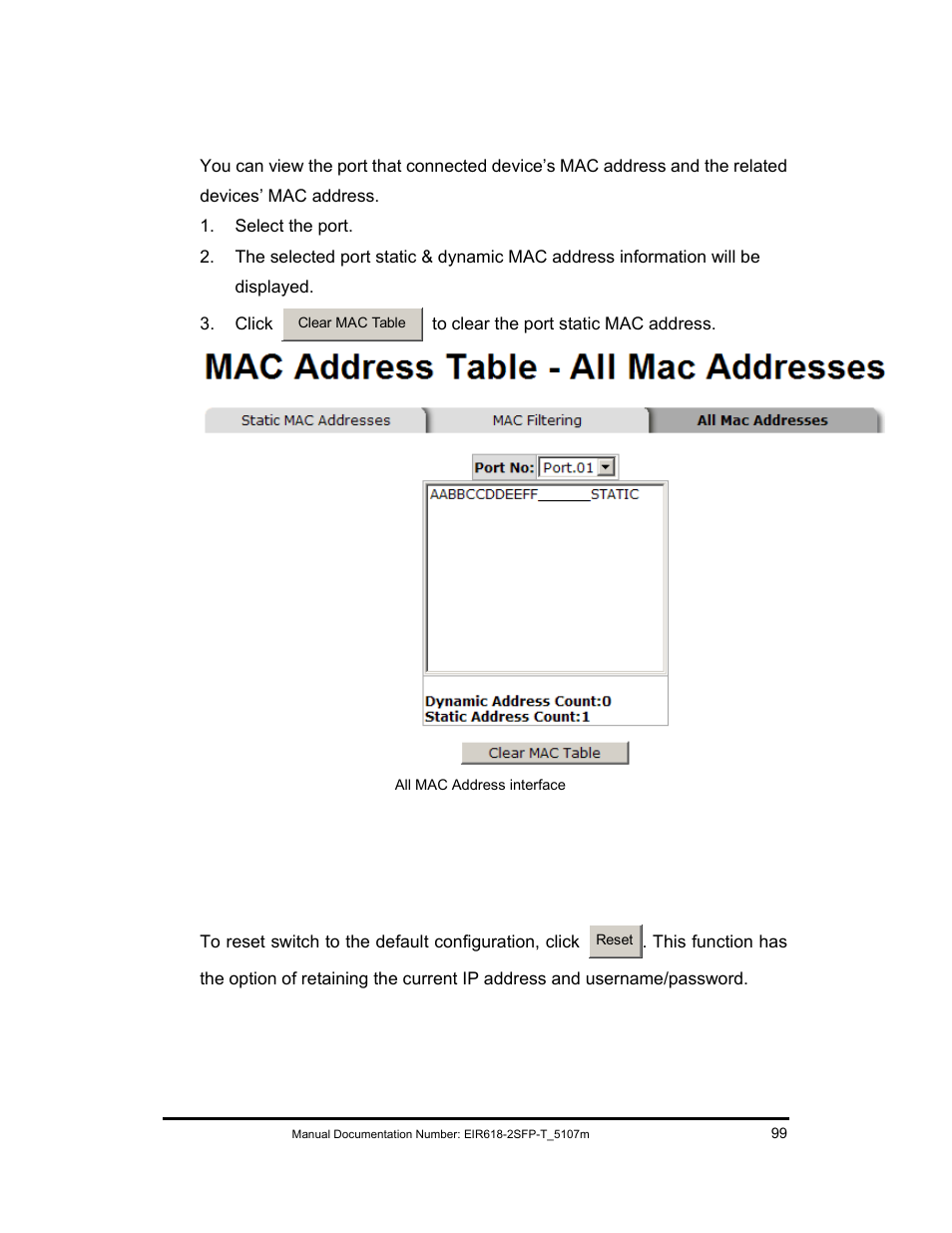 Factory default | B&B Electronics EIR618-2SFP-T User Manual | Page 111 / 116