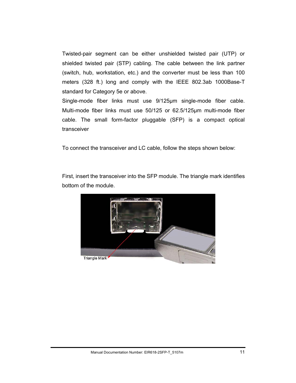 Cabling | B&B Electronics EIR618-2SFP-T User Manual | Page 23 / 116