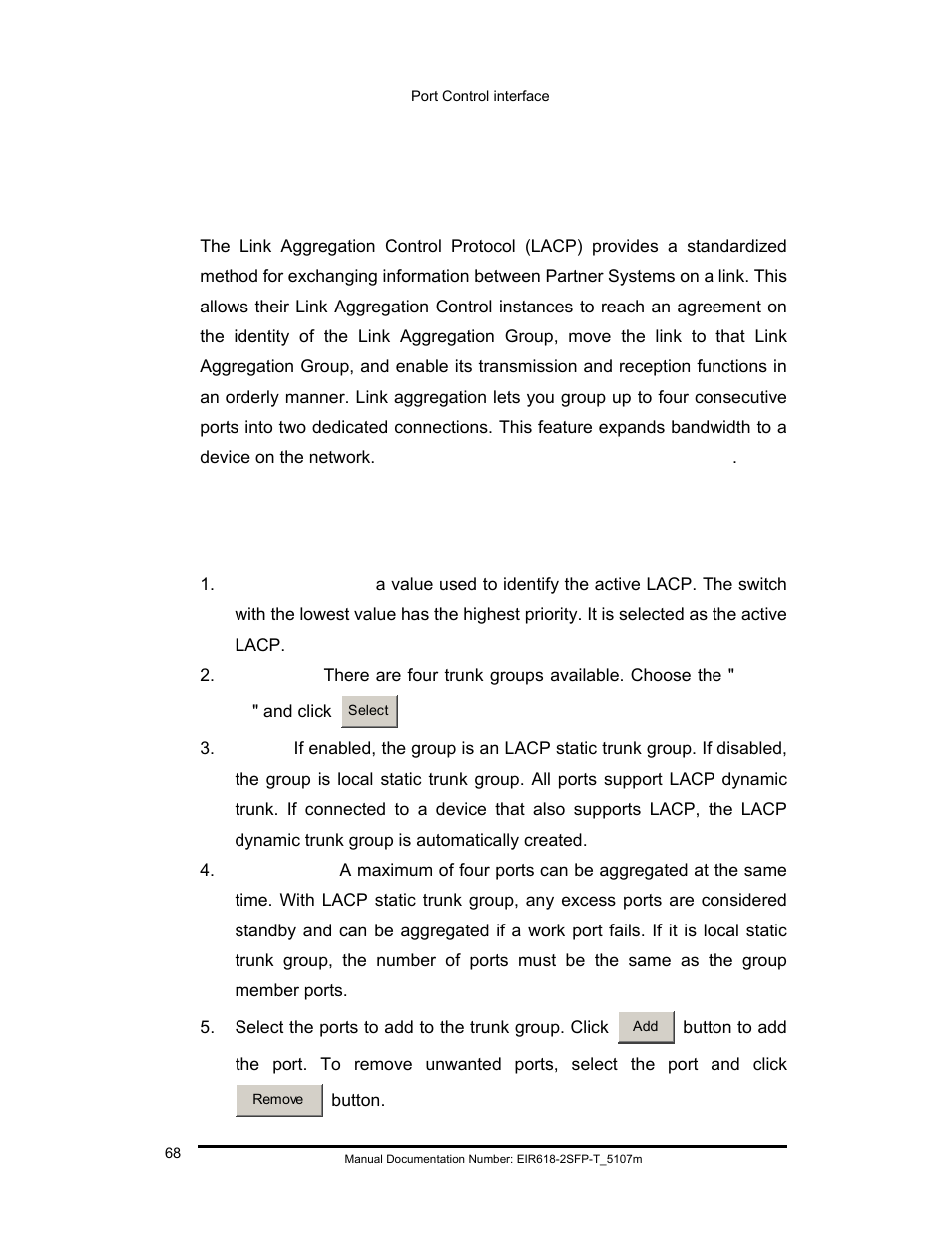 Port trunk, Aggregator setting | B&B Electronics EIR618-2SFP-T User Manual | Page 80 / 116